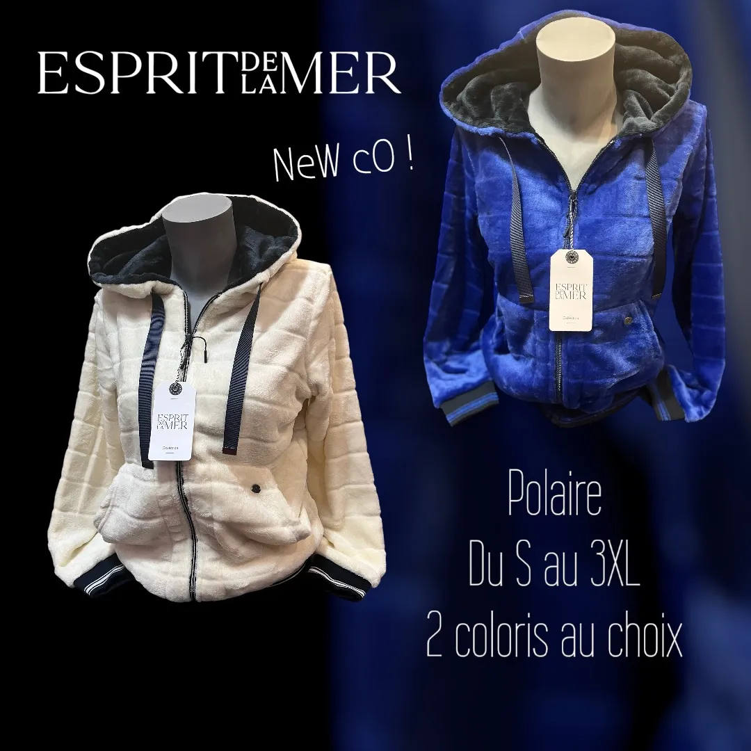 Polaire à capuche «  Esprit de la mer «  Automne –  Hiver • 2 COLORIS